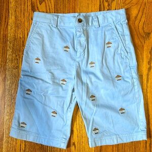 Brooks Brothers blue shorts with tiki huts